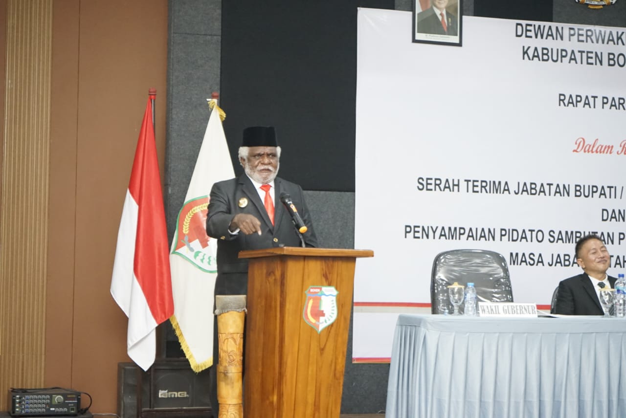 Wagub Paskalis Imadawa Harap Bupati dan Wakil Bupati Boven Digoel Terapkan Tiga Nilai Kepemimpinan