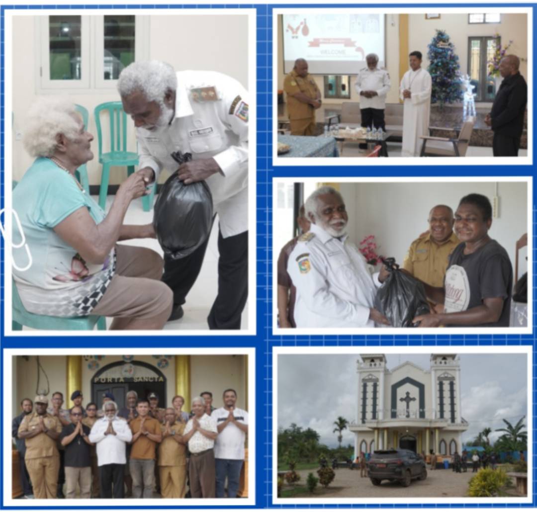 Wagub Papua Selatan Paskalis Imadawa Tinjau Kondisi Jalan Sambil Tebar Pesan Damai dalam Safari Natal di Distrik Semangga hingga Kurik-Malind