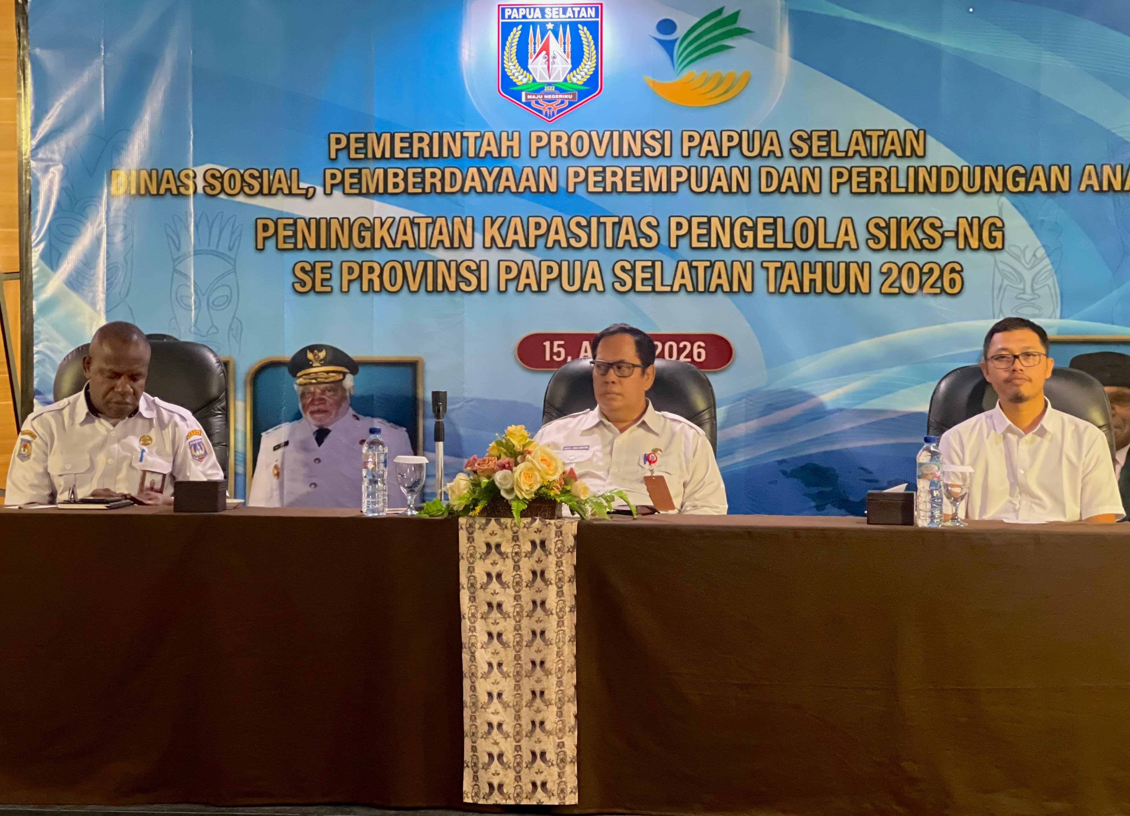 Data Masalah Sosial, Pemprov Papua Selatan Tingkatkan Kapasitas Pengelola SIKS-NG