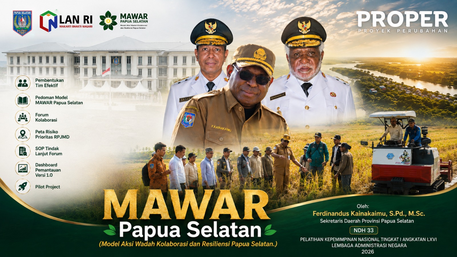 Sekda Papua Selatan Gagas Proyek Perubahan, MAWAR Papua Selatan