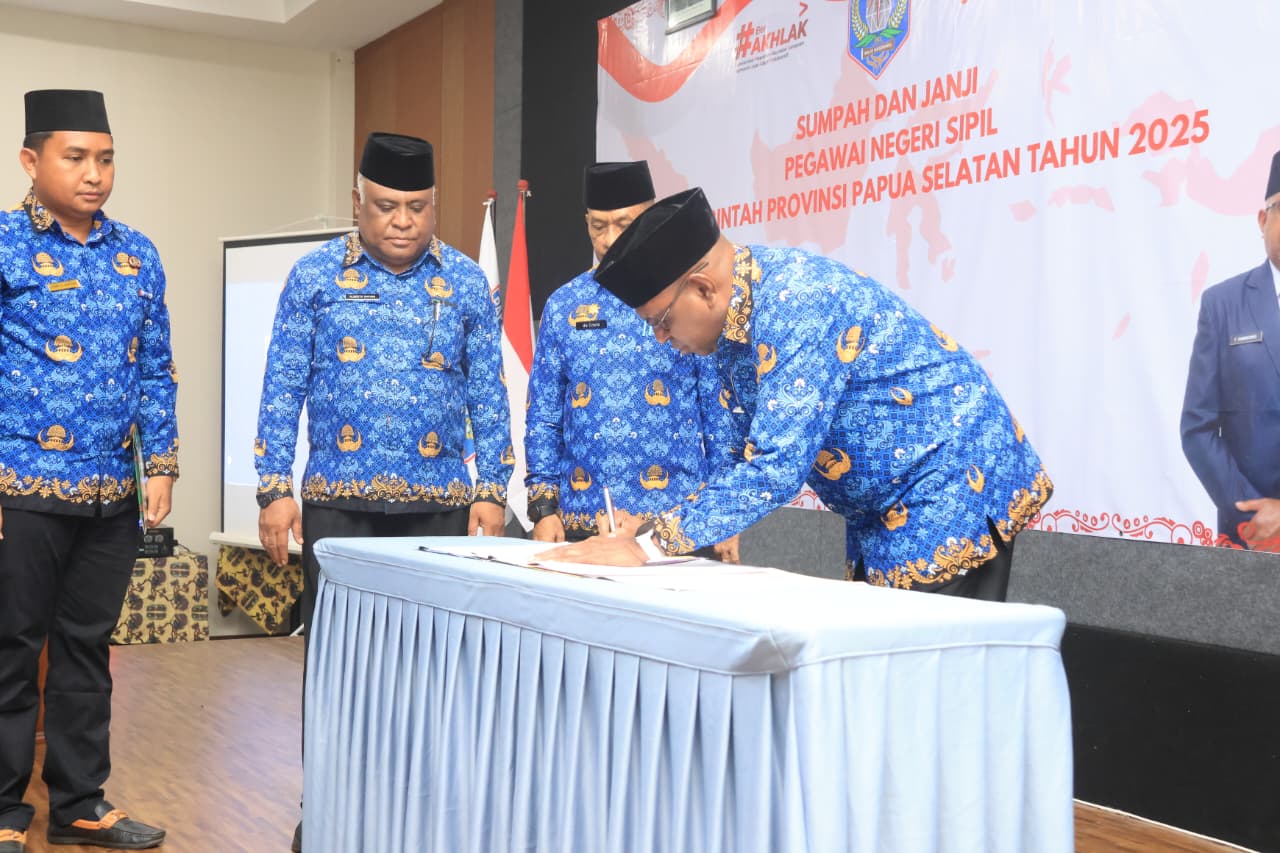 600 ASN PAPUA SELATAN AMBIL SUMPAH JANJI: SEKDA TEKANKAN INTEGRITAS DAN SEMANGAT PELAYANAN - Gambar 2